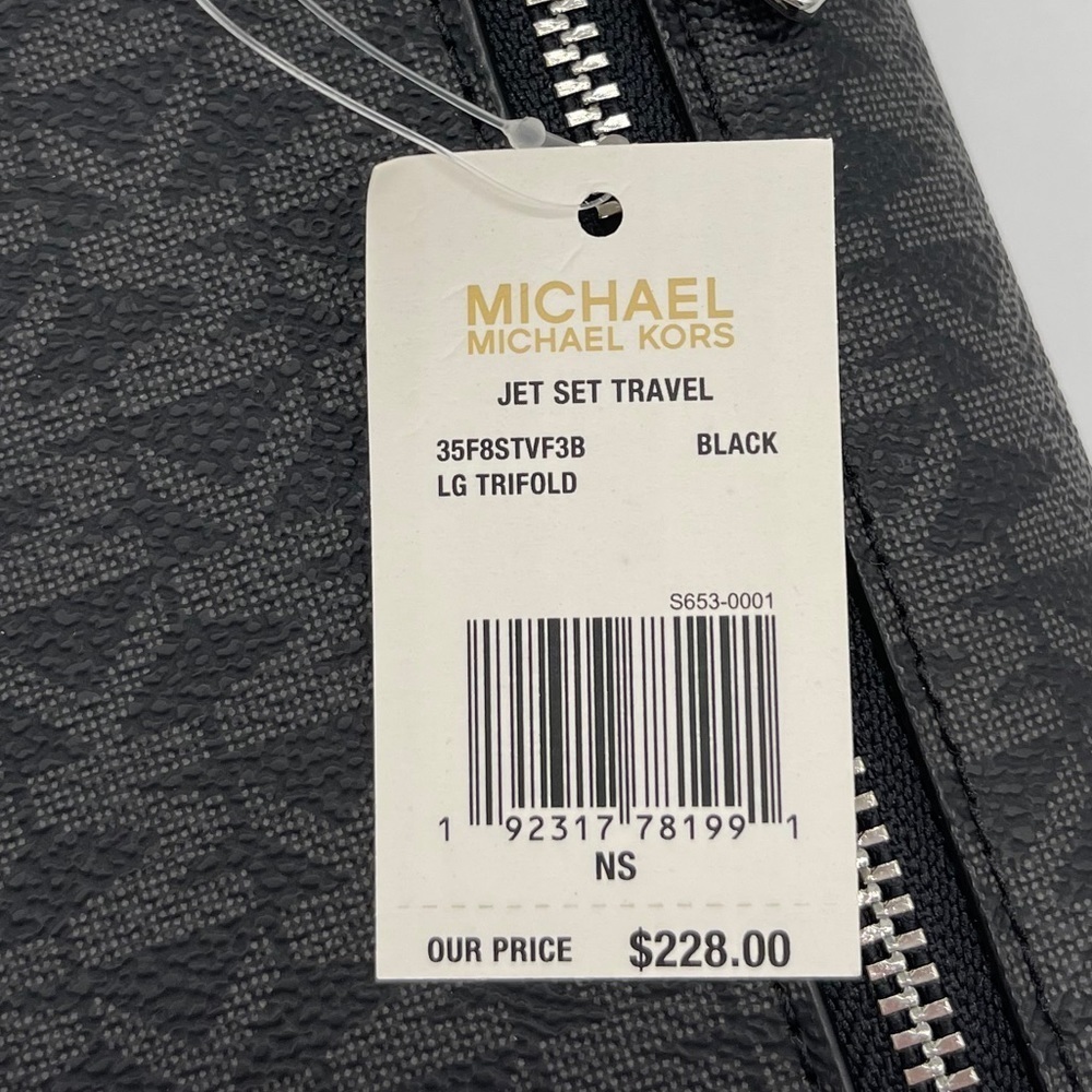 Michael Kors Jet Set Travel LG Trifold Blk… - Picture 9 of 9